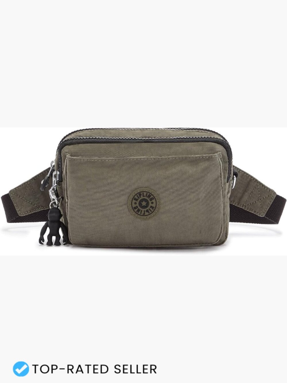 Medium Nylon Crossbody Bag Lightweight Multi Zip Pockets Travel Everyday Chic
